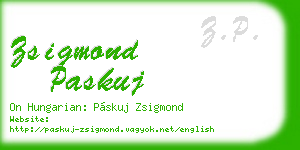 zsigmond paskuj business card