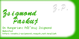 zsigmond paskuj business card